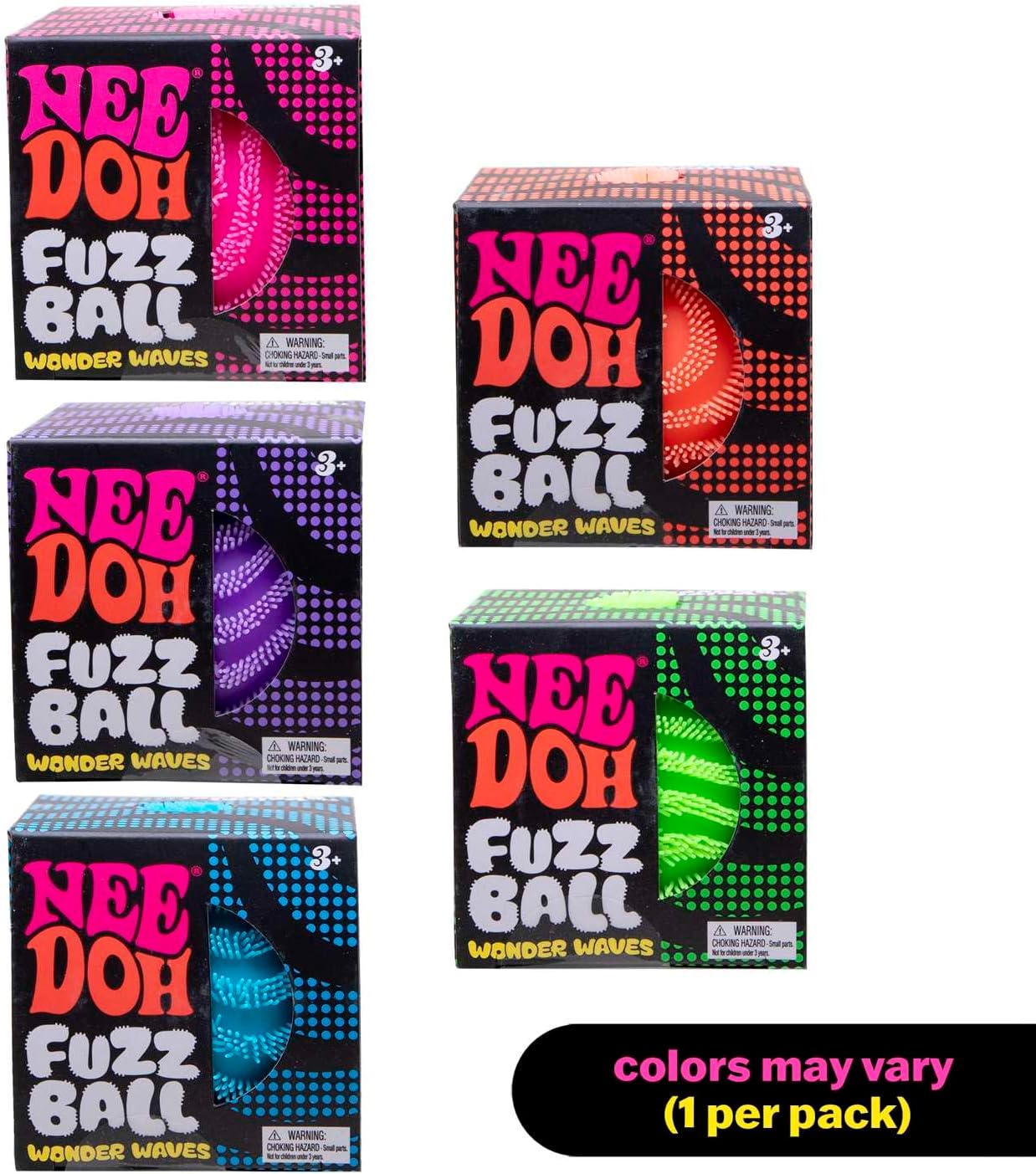NeeDoh Fuzz Ball Wonder Waves — Fuzz Ball sensory fidget toy, NeeDoh stress ball — photo 2 of 11