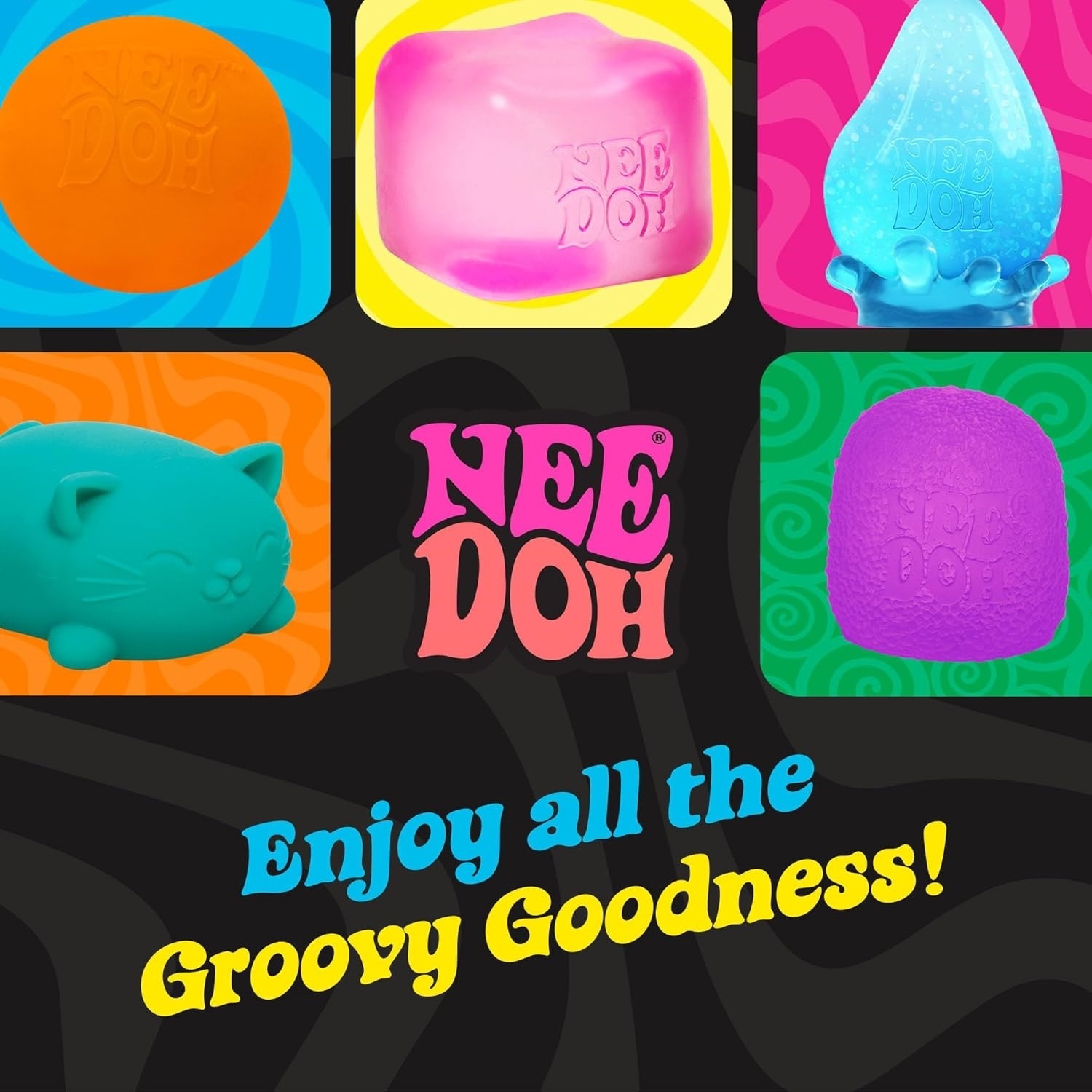 NeeDoh Gumdrop — Cubes & Shapes sensory fidget toy, NeeDoh stress ball — photo 7 of 11