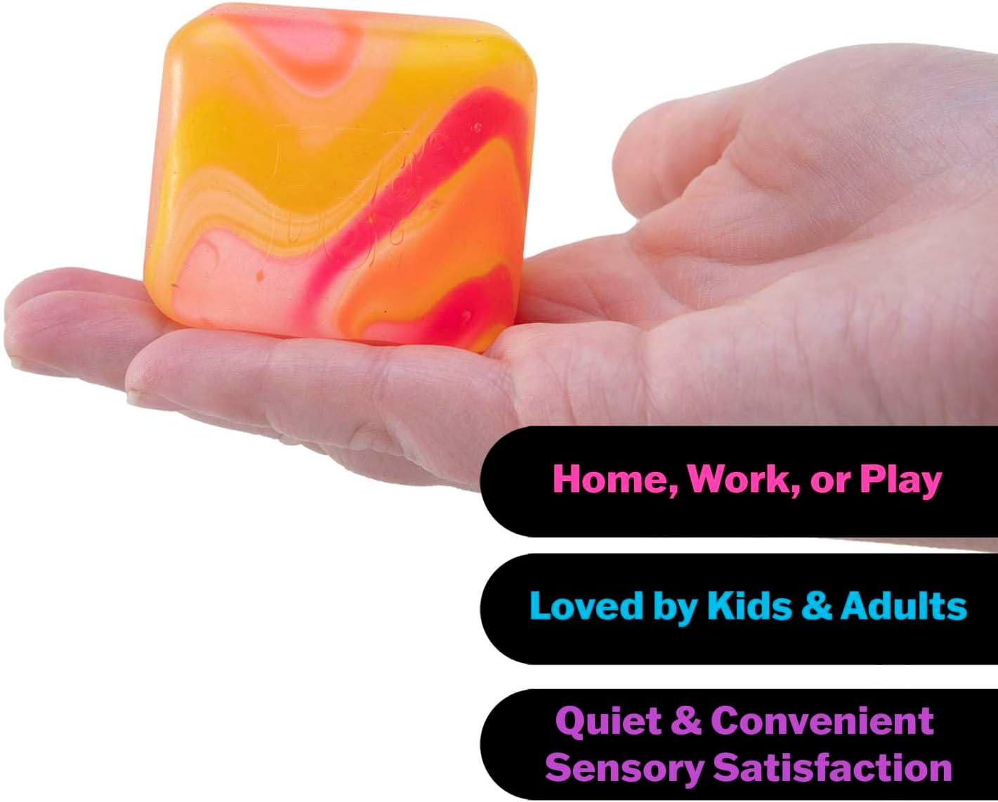 NeeDoh Nice Cube Swirl — Cubes & Shapes sensory fidget toy, NeeDoh stress ball — photo 4 of 7