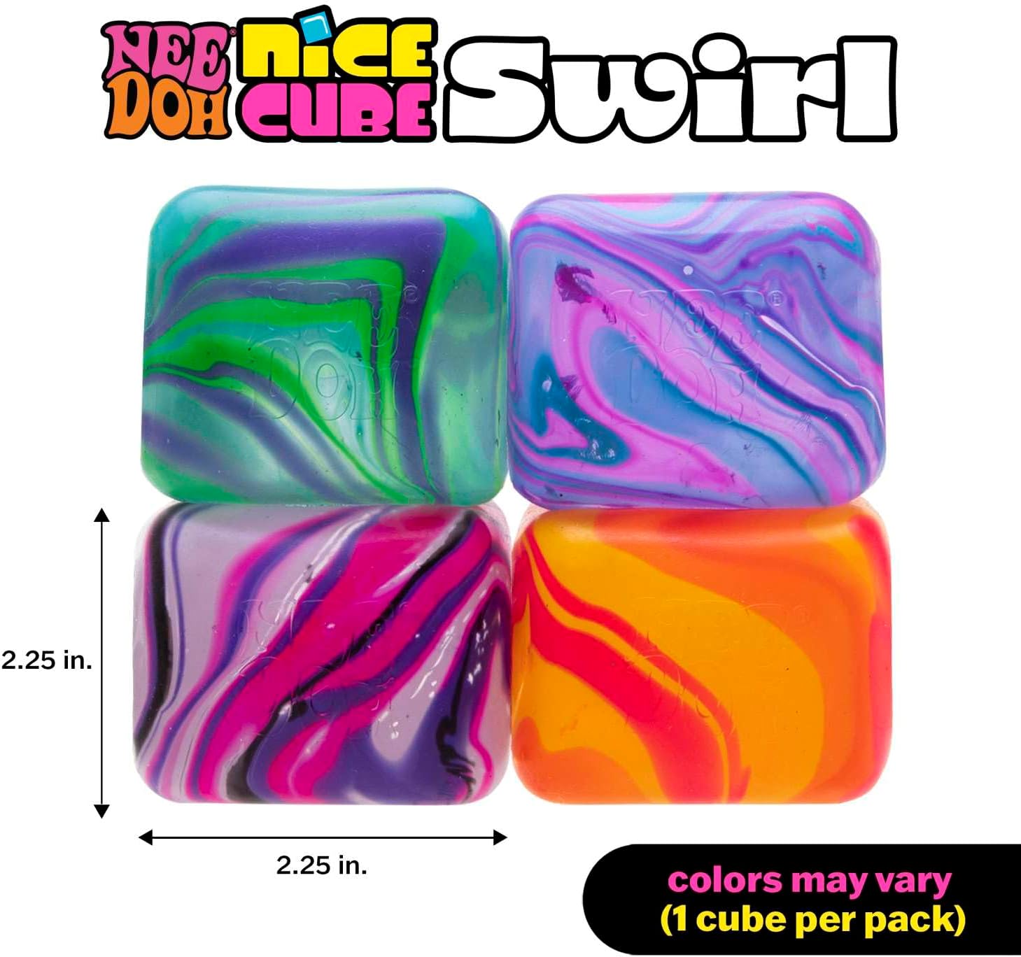 NeeDoh Nice Cube Swirl — Cubes & Shapes sensory fidget toy, NeeDoh stress ball — photo 5 of 7